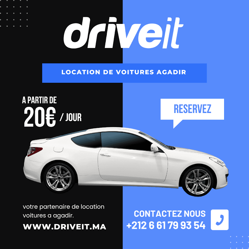 DRIVE IT location voiture agadir , Car rental agadir no deposit , location voiture agadir aéroport sans caution